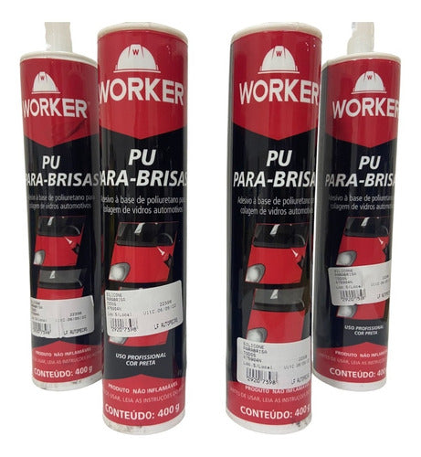 Kit 4 Adesivo Pu Fixa Parabrisa 400g - Worker