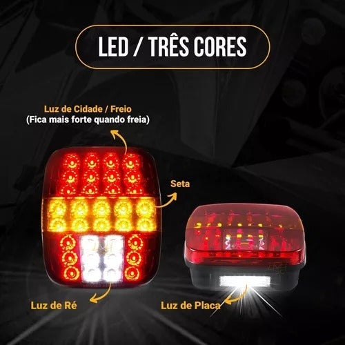 Lanterna Caminhao Universal Em Led 12-24v Marmitao - Cinoy