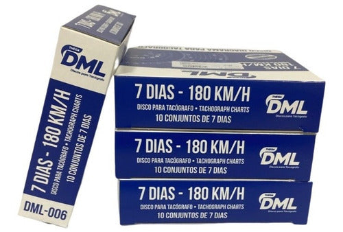 Disco Tacógrafo Semanal 180km/h Dml Dml006 - 10 Unidades