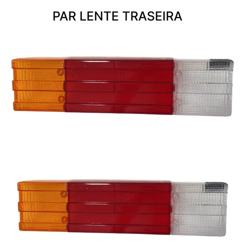 Par Lente Lanterna Traseira Para Mb Ford Com Ré