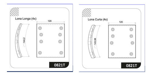 Lona Freio Traseira Vw 8150 8160 9150 - Accelo 815 - L559