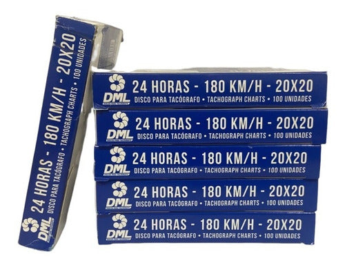 Disco Tacógrafo Diario 180km/h Dml Dml005 - 100 Unidades
