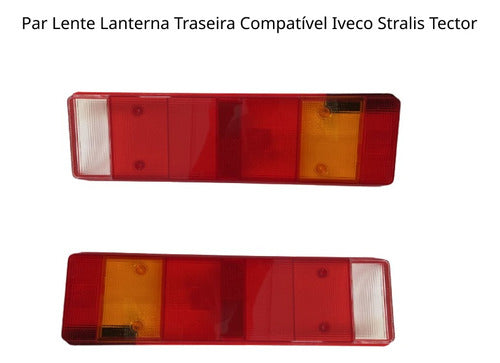 Par Lente Lanterna Traseira Para Iveco Stralis Tector
