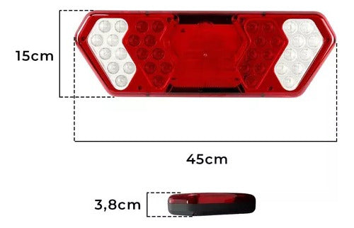 Lanterna Traseira Guerra Led Caminhão Carreta 24v