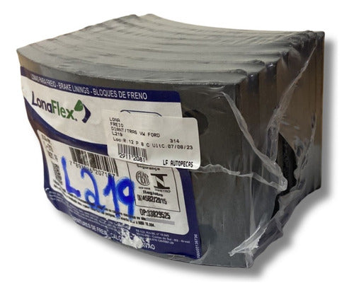 Jogo Lona Freio Dian./tras. Vw7.100 8.140 Mb710 - L219