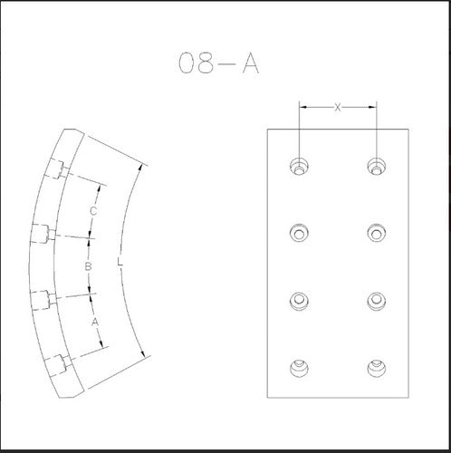 Lona Freio Para Ford F8000 F13000 F21000 F22000 - L136a
